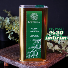 Natürel Sızma Soğuk Sıkım Filtresiz Zeytinyağı 1Lx3